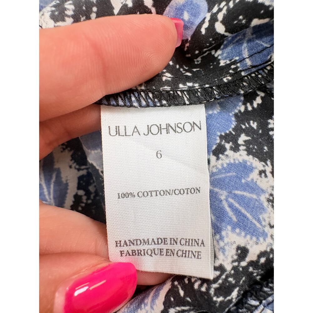 Rare Boho Luxe Ulla Johnson Capsule Collection Tiered Blue Floral Maxi Dress 6 - Picture 15 of 16